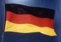 vlag Duitsland wapperend