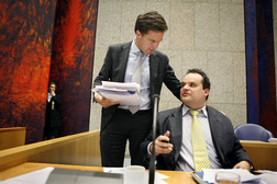 Minister President Rutte en Staatssecretaris de Jager in vak K