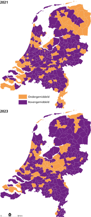 Coalitiestemmen per regio